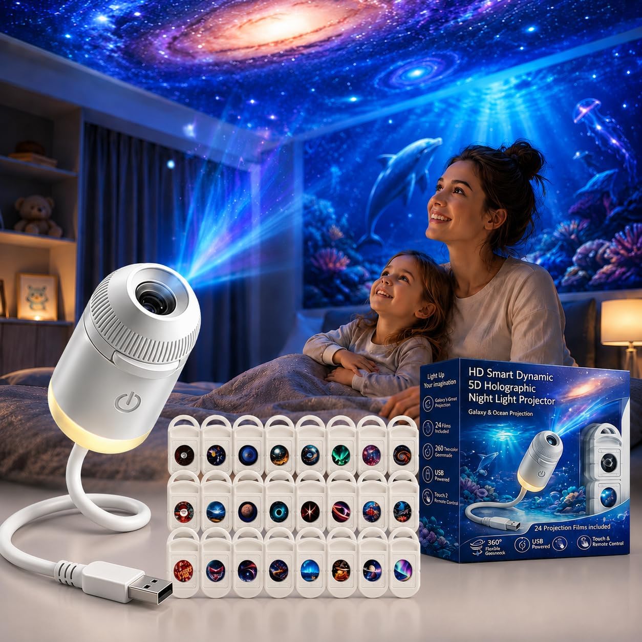 Planetarium Projector Home - جهاز عرض ضوئي ليلي ذكي عالي