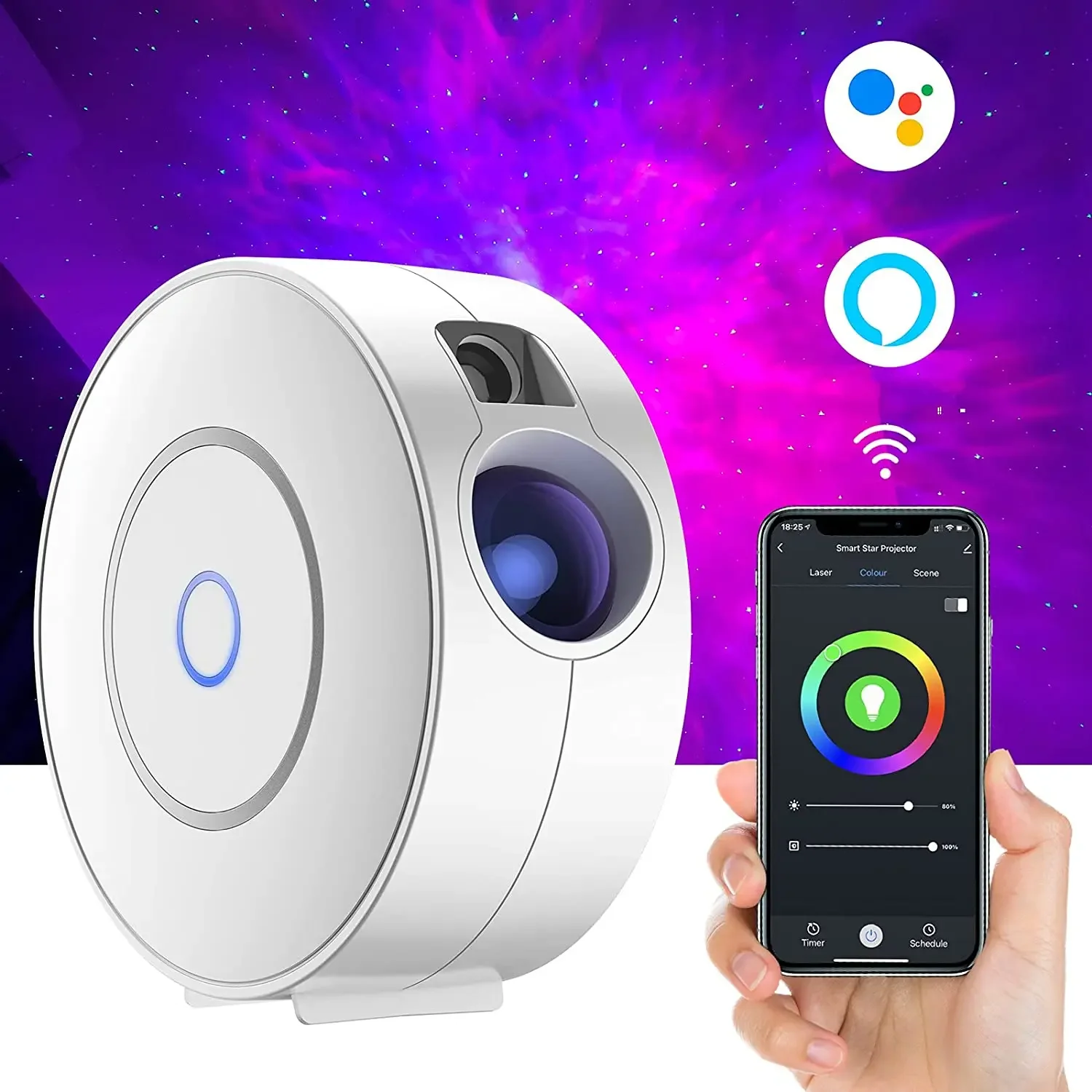 Tuya WiFi ذكي أورورا غالاكسي ا - مراجعة Planetarium Projector Home وسعره