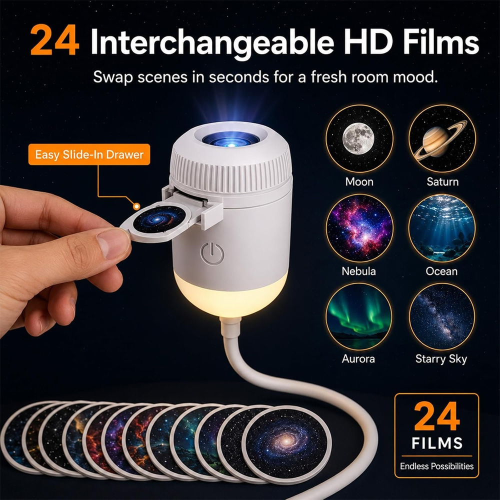 جهاز عرض السماء المرصعة بالنجو - مراجعة Planetarium Projector Home وسعره