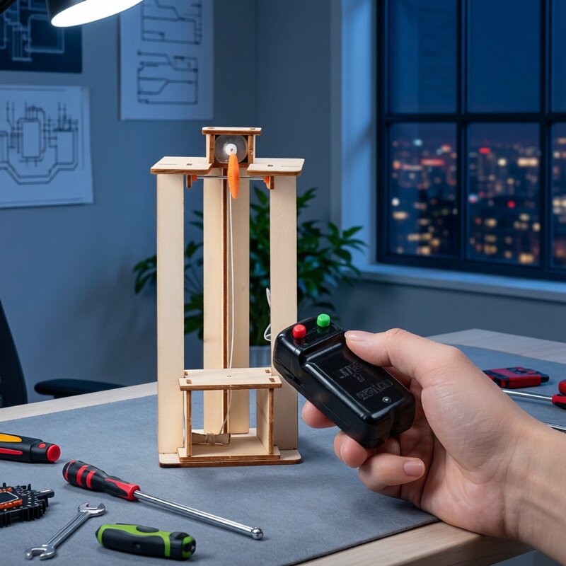 نموذج مصعد كهربائي للتركيب الذ - مراجعة Science Diy Model وسعره