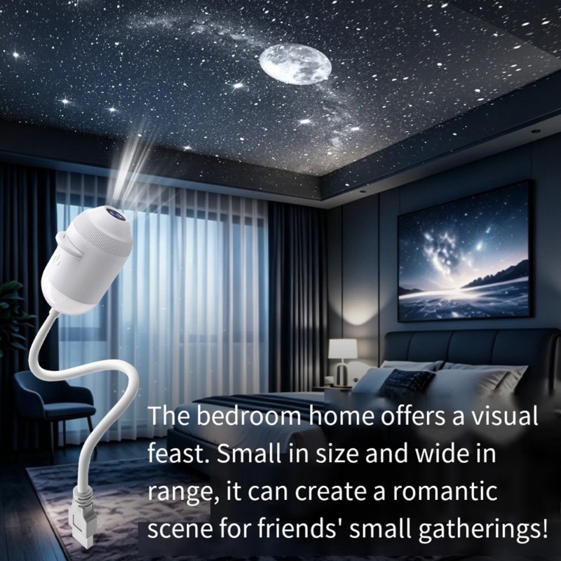 جهاز عرض USB صغير للنجوم مع 24 - مراجعة Planetarium Projector Home وسعره